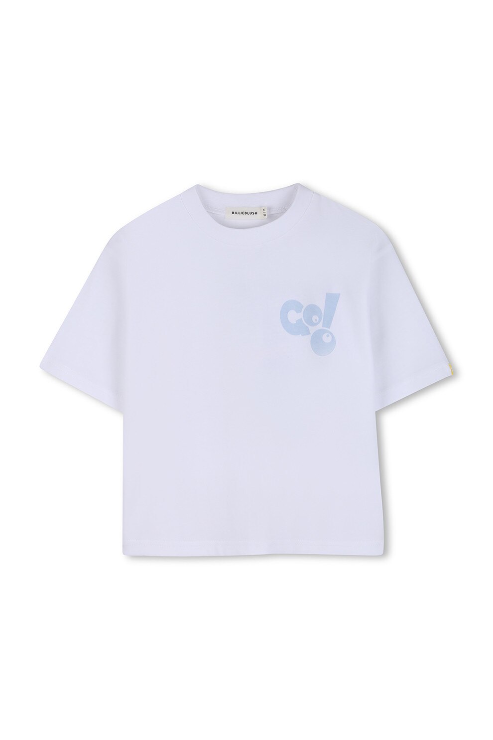 Billieblush, Tricou din bumbac cu imprimeu grafic pe partea din spate, Albastru azur, 110 CM