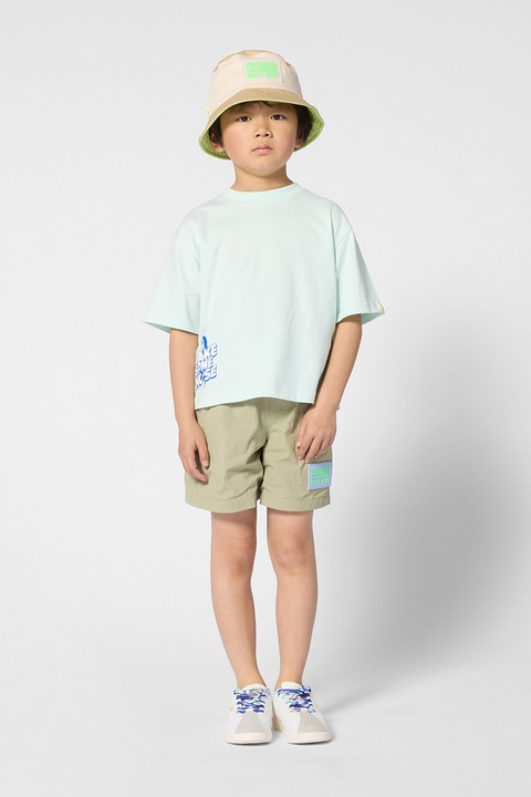 Billieblush, Tricou lejer cu imprimeu grafic si text, Verde pal