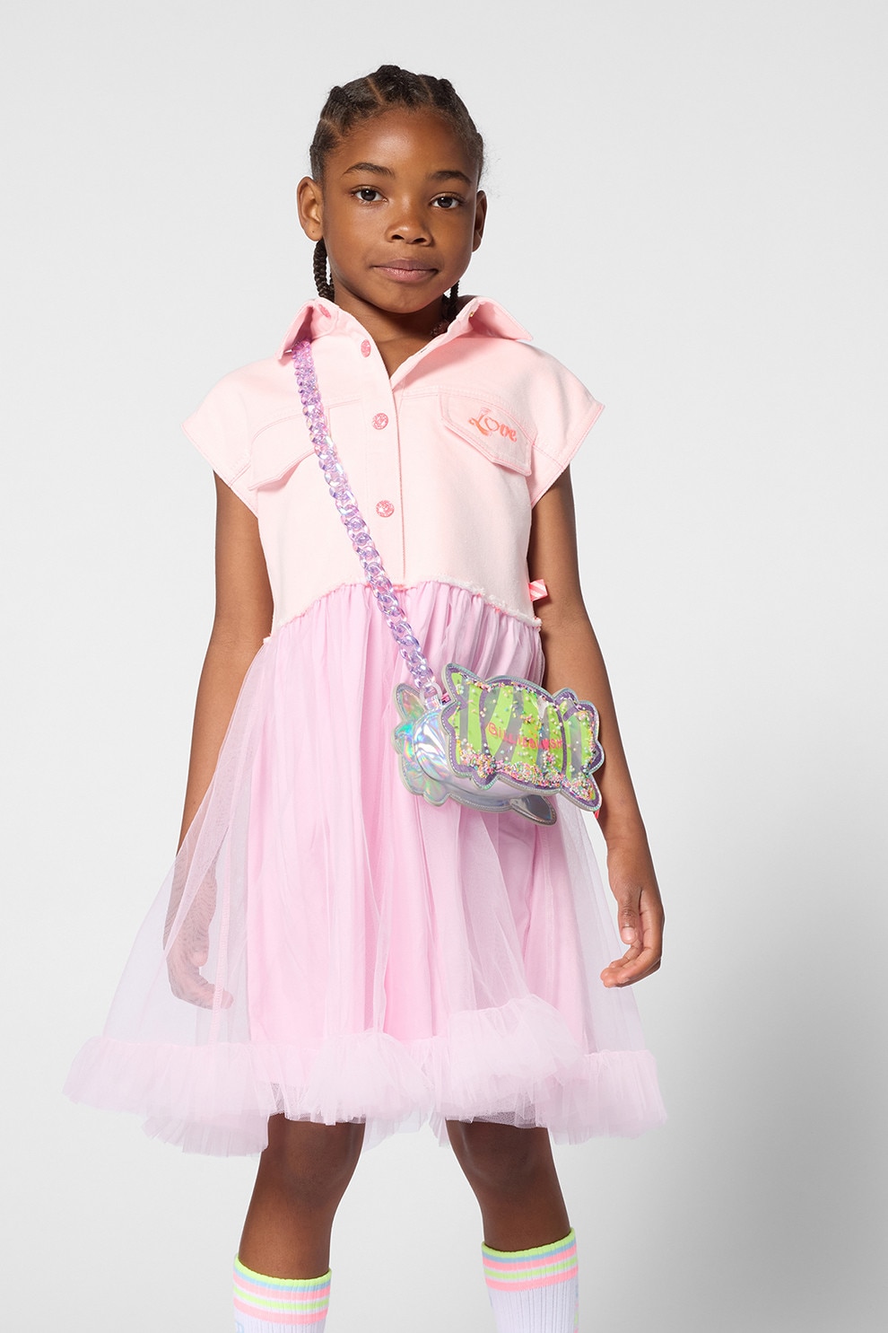 Billieblush, Rochie cu model 2in1, Roz deschis, 150 CM