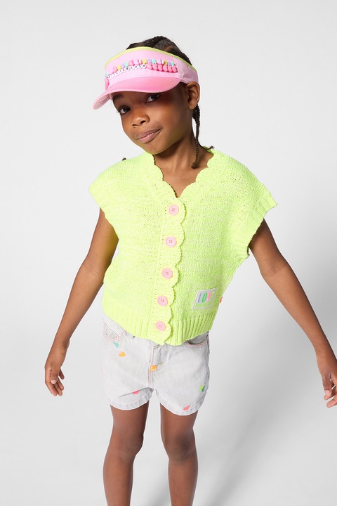 Billieblush, Blugi scurti cu model brodat, Gri deschis