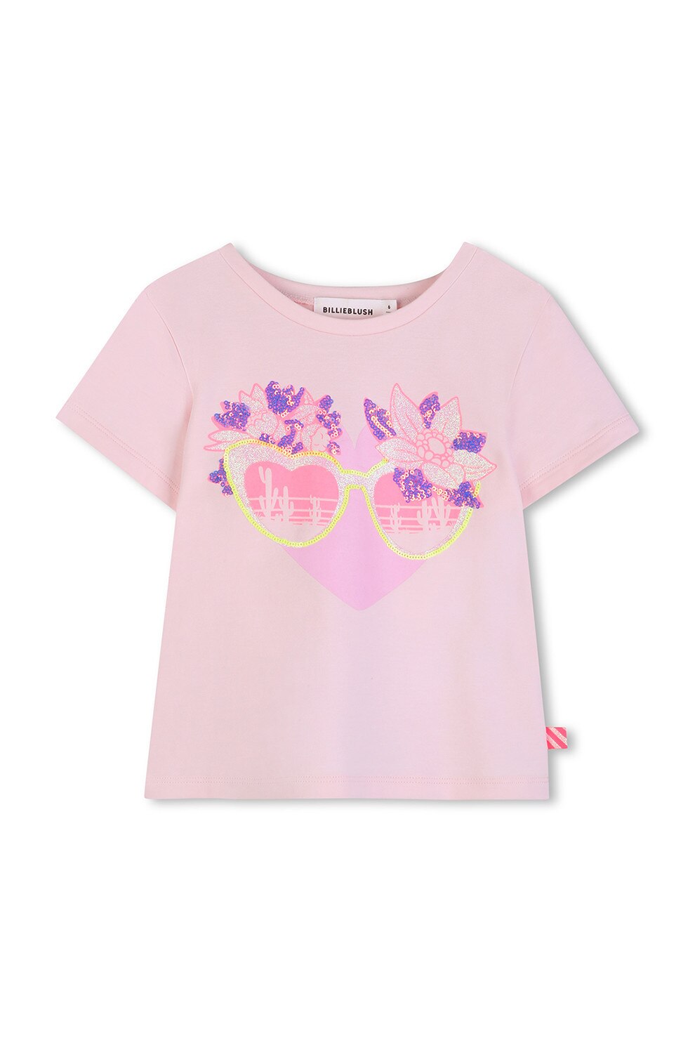 Billieblush, Tricou cu paiete, Violet, Roz deschis, 138 CM