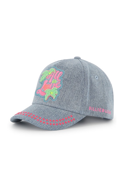 Billieblush, Sapca de denim cu detalii brodate, Gri