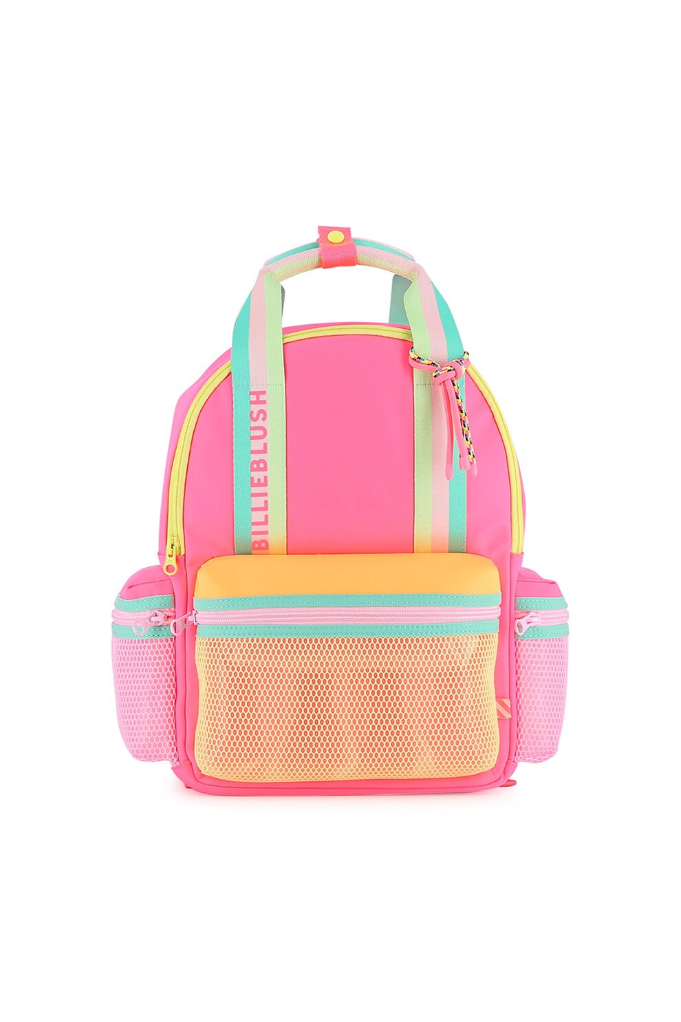 Billieblush, Rucsac cu buzunare multiple cu fermoar, Portocaliu, Fucsia