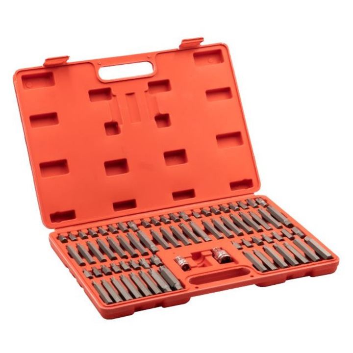 Set biți GROSLEY 74 piese (Imbus, Torx, Spline, Ribe)