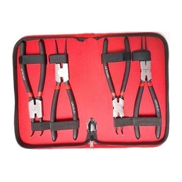 Set de clești pentru siguranțe GROSLEY 4 piese - 230mm