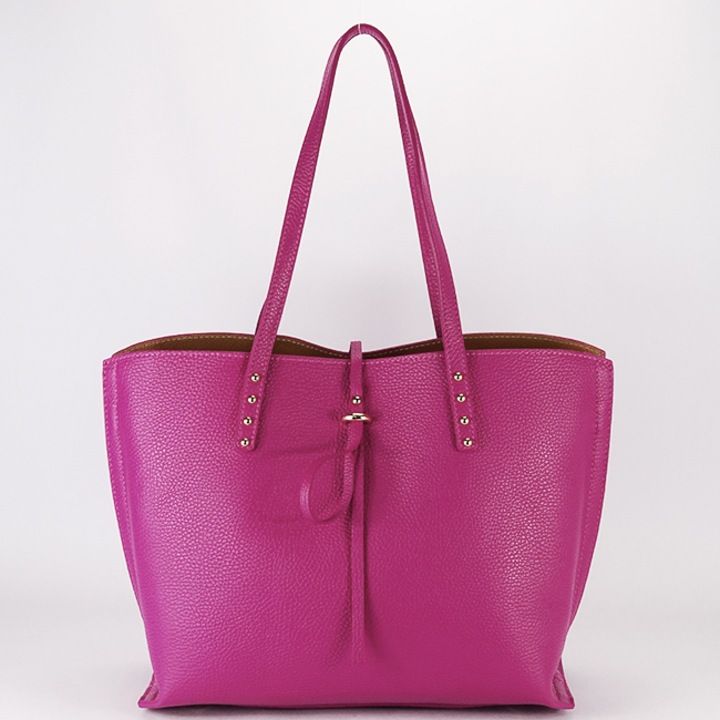 Geanta mare fucsia din piele naturala 1740 M8 Fucsia