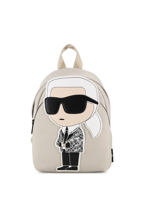 KARL LAGERFELD KIDS, Раница с декоративна апликация, Светло бежово