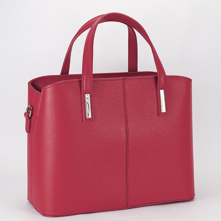 Geanta mare din piele naturala B-8922 M6 Rosu Rosu