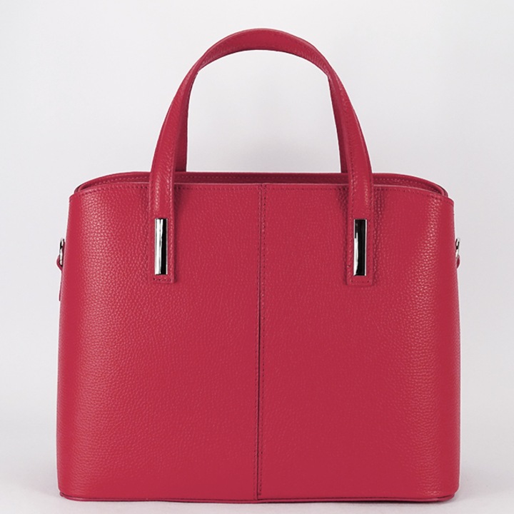 Geanta mare din piele naturala 8922 M6 Rosu Rosu