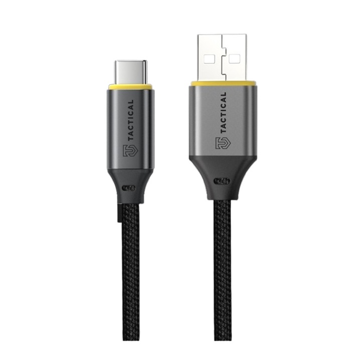 Tactical Fast Rope Aramid 2.0 - USB / Type-C (USB-C) cablu textil negru, 1m