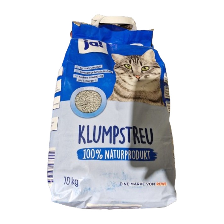 Nisip pentru pisici JA!, premium, granat alb, ultra absorbant, 10 kg