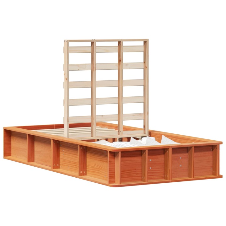 Ágykeret Faggyú barna 100 x 200 cm Tömör fenyőfa, vidaXL, 3385732