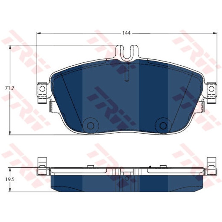 TRW GDB1932BTE fékbetét készlet, 144x71.7x18.5mm