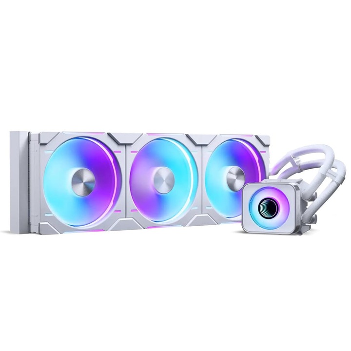 Racire lichida Phanteks Glacier One 420D30 X2, radiator 420 mm, D-RGB, alb - PH-GO420D30_DWT02