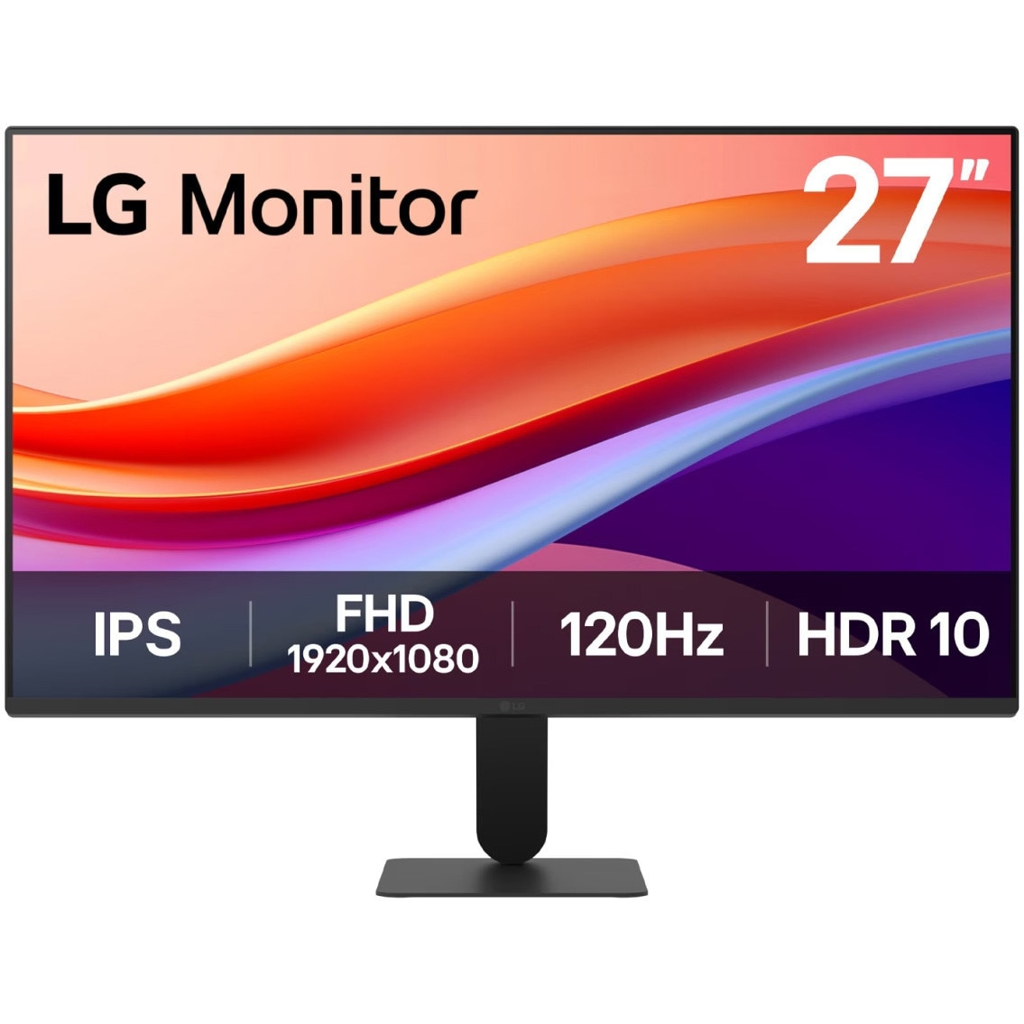 Monitor LED LG 27U41YA-B, 27", Full HD (1920 x 1080), IPS, 120Hz, 5ms, AMD FreeSync™, Reader Mode, Flicker Safe, Super Resolution+, Dynamic Action Sync, Crosshair, HDMI, DisplayPor