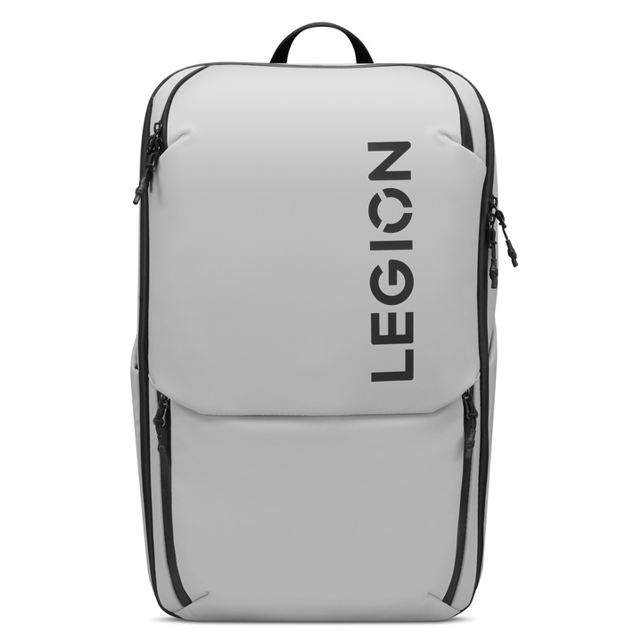 Раница за лаптоп Lenovo Legion 17" Gaming Backpack GB800, Отваряне на 180°, Водоустойчива, 410x290x30 мм, Светлосив