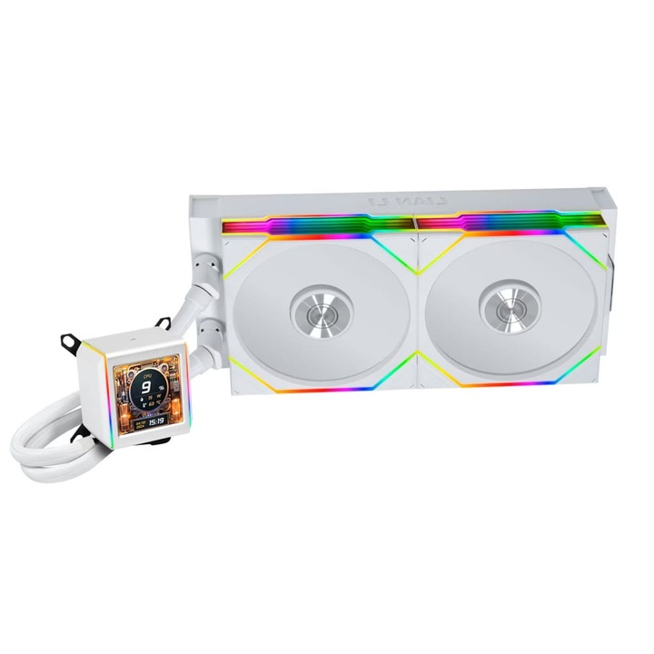 Lian Li GA2 LCD 280 TL Wireless AI cooler procesor, display LCD, 280mm, alb