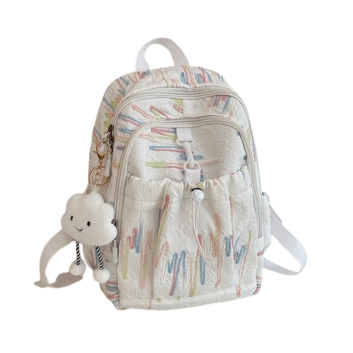 Női hátizsák, minimalista design, egyedi stílus, 2 pánt, mindennapi használatra és iskolába, többszínű