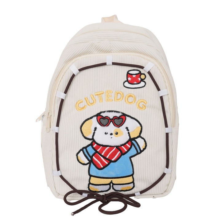 Gyerek hátizsák, aranyos kutya design, nagy kapacitású, könnyű, 30x40x15cm