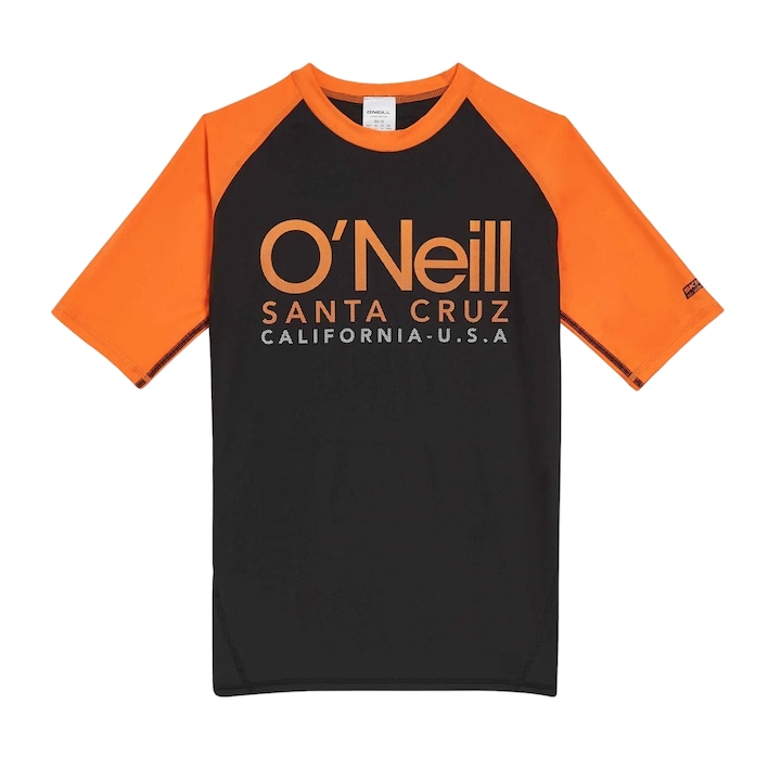 Tricou protectie UV copii O'Neill Essentials Cali-Negru/Portocaliu-4