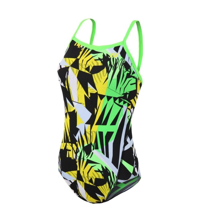 Costum inot copii Zone3 High Jazz 2.0-Negru/Verde-8-9 ani