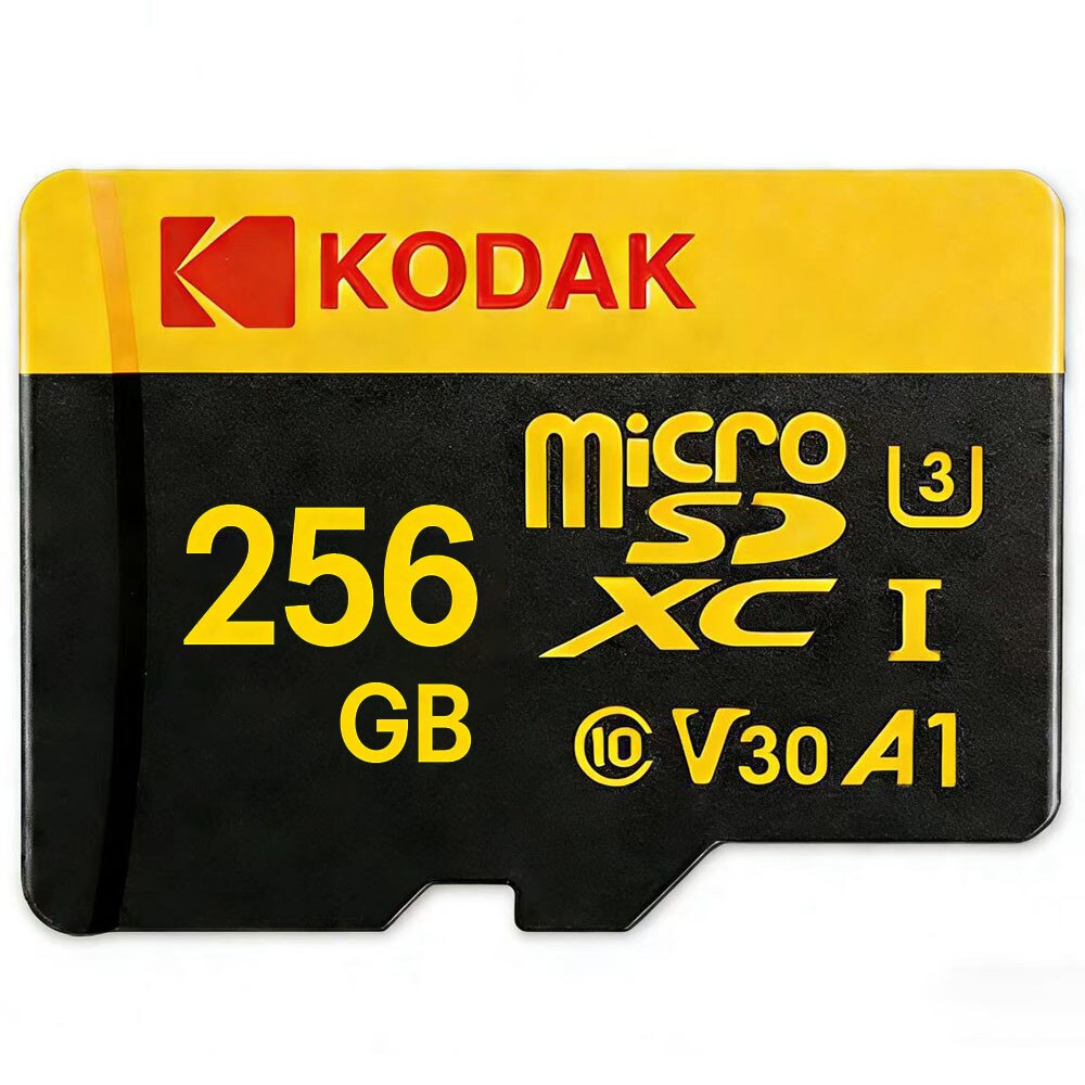 Card de memorie MicroSDXC Kodak 256GB, V30, A1, 100MB/s, cu