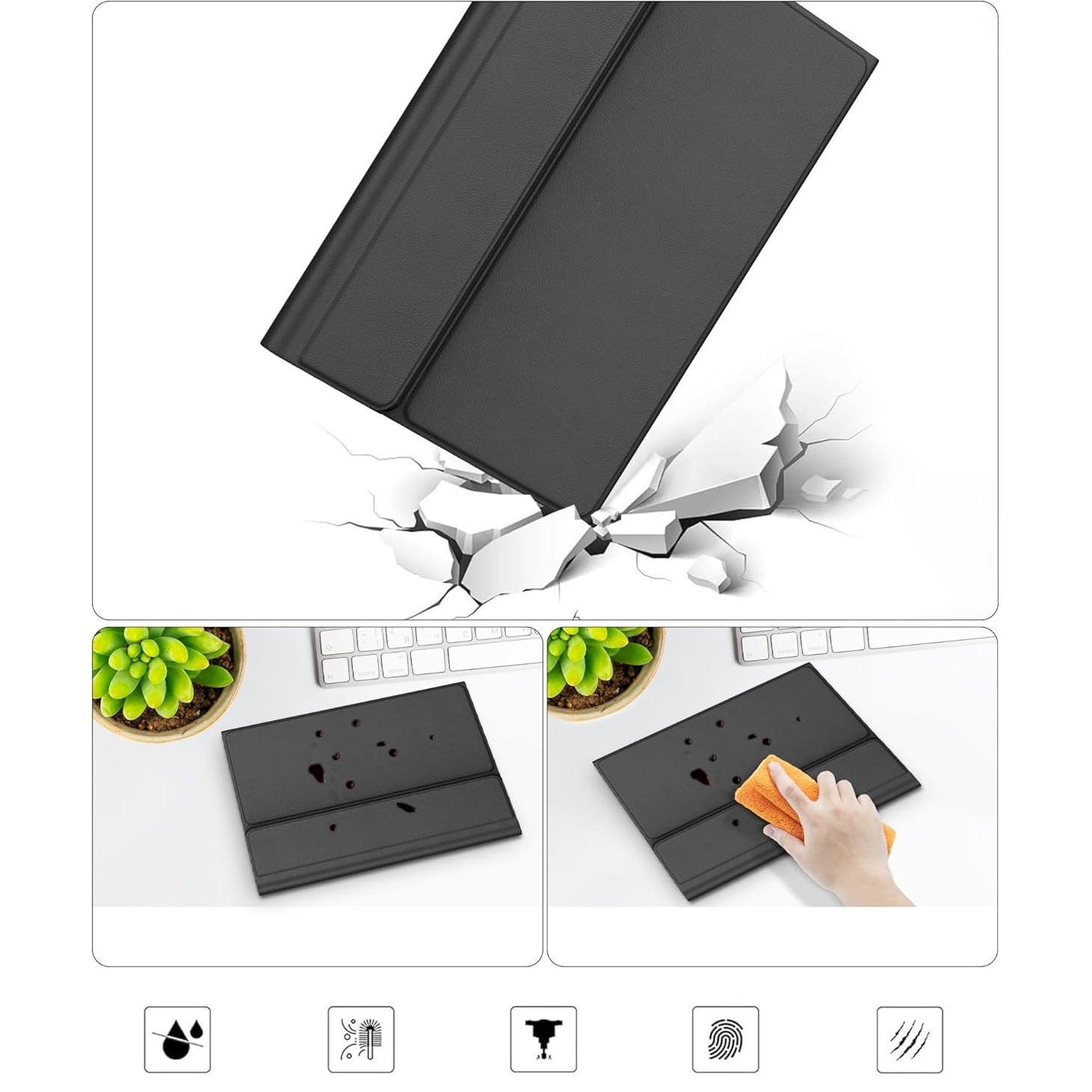 Husă cu Tastatură Bluetooth și Touchpad pentru Samsung Galaxy Tab S11, Piele Ecologică, Multicolor, 11"
