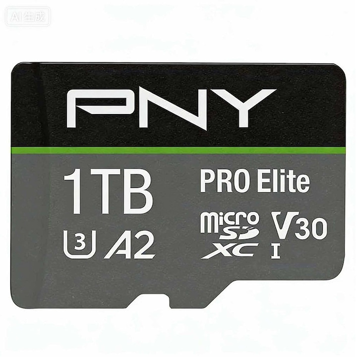 Карта памет PNY microSDXC 1TB UHS-I с адаптер, 100MB/s, Клас 10, U3, A2
