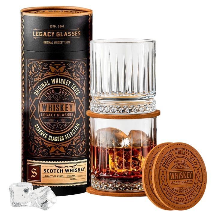 Set Best Image pahare de Whisky ‘Legacy’ in cutie eleganta tub