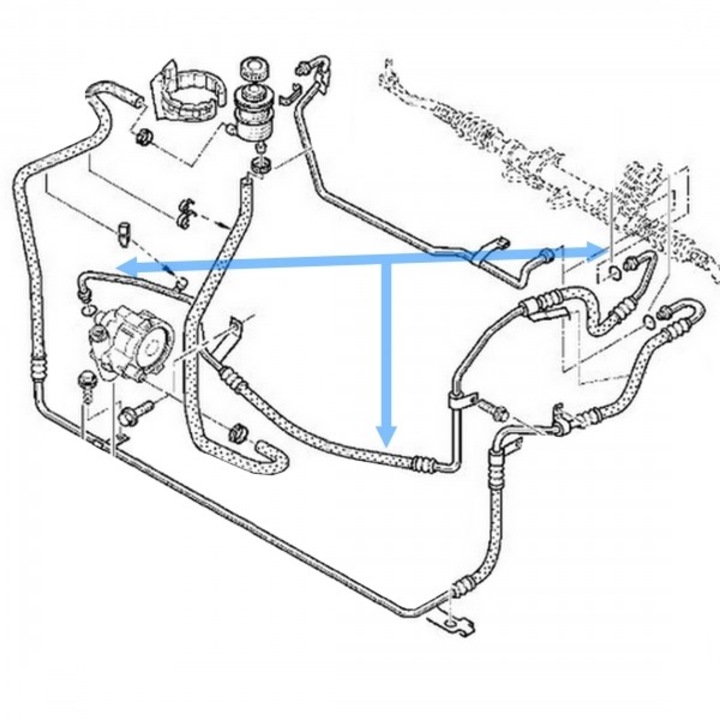 WRC szervokormány tömlő 8200401453, 8200401453A-PPP HT-H10420, 1, 5m, fekete