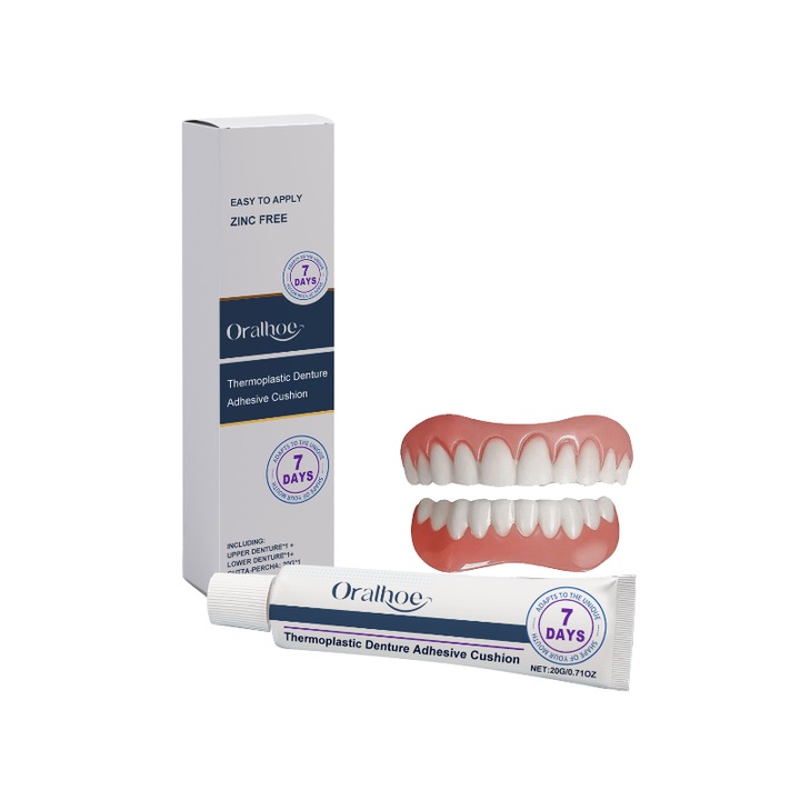 Set complet de ingrijire a protezelor dentare, Oralhoe, instrumente esentiale