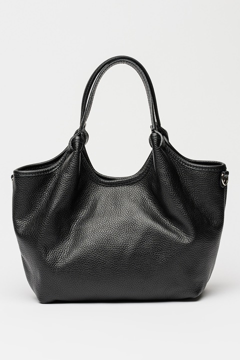 Massimo Castelli, Geanta din piele cu maner si bareta ajustabila si detasabila, Negru