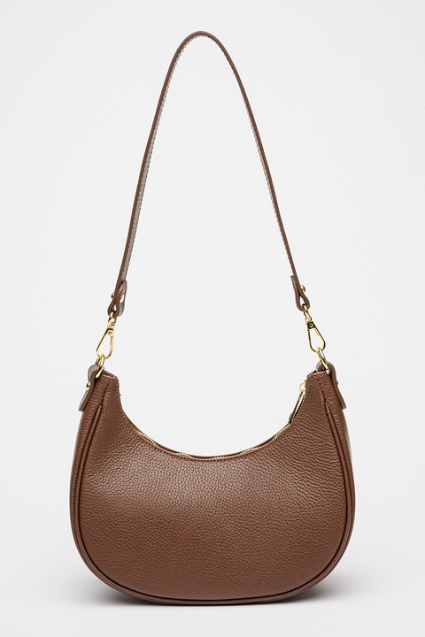 Massimo Castelli, Geanta din piele cu bareta de umar si bretele detasabile, Maro