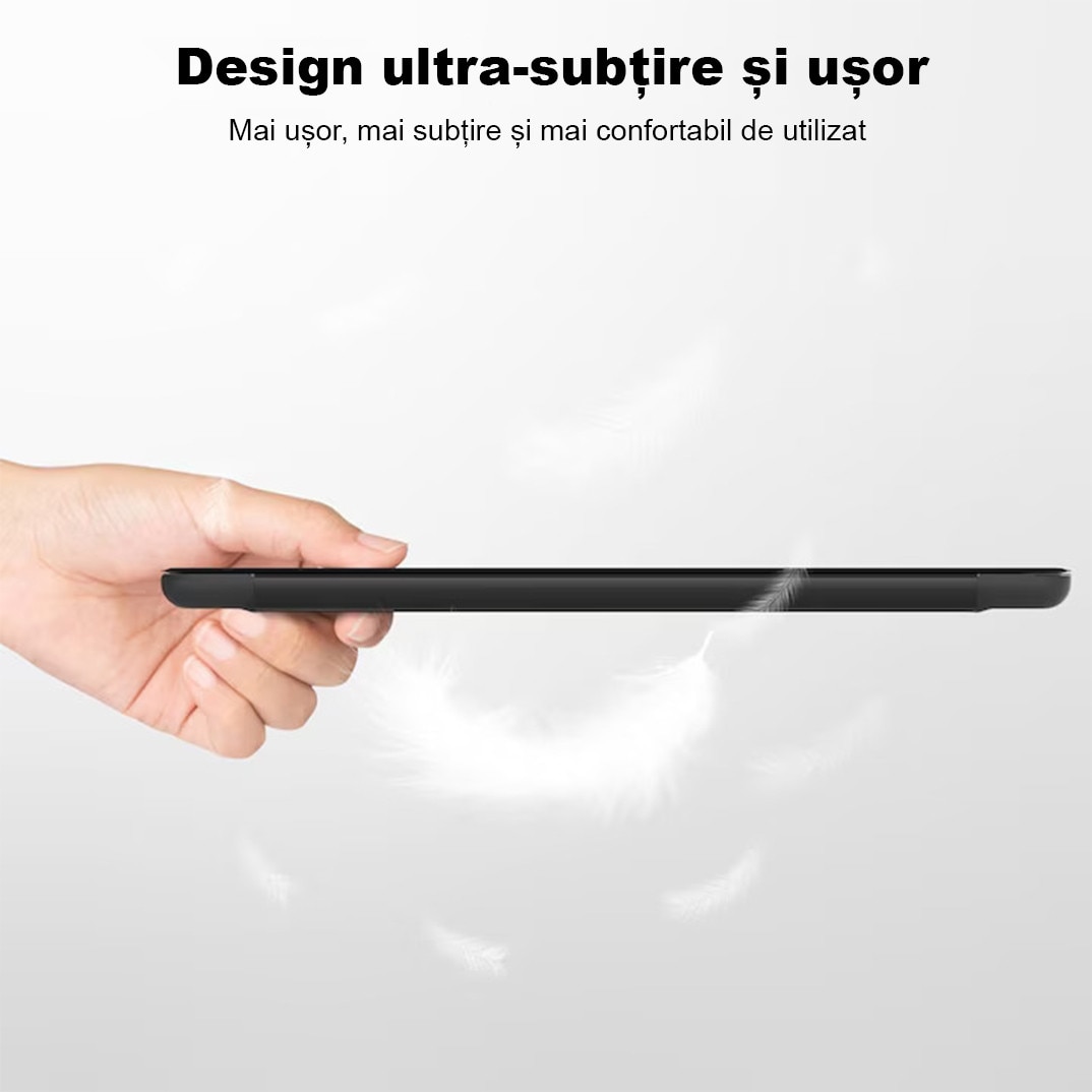 Husa de protectie pentru iPad 11″ (generatia 11, 2025 – A16) si iPad 10, 9″ (generatia 10, 2022), husa inteligenta cu suport pliabil in trei pozitii, spate ultra-subtire, culoare negru, vadrami
