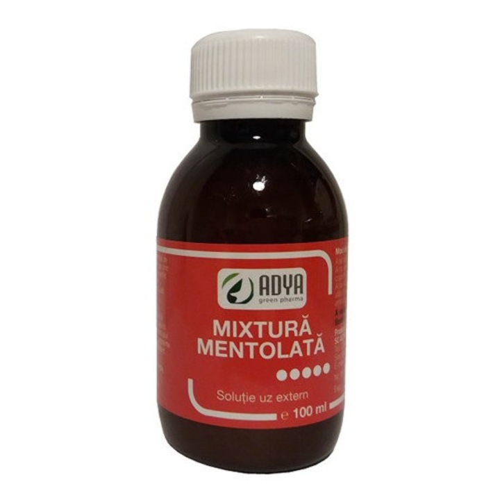 Mixtura Mentolată 100ml, ADYA GREEN PHARMA, efect calmant, antiinflamator, pentru afecțiuni dermatologice