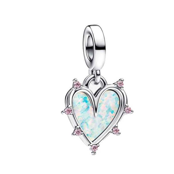 Talisman S925 ezüst, szív medál, Pandora karkötővel kompatibilis szett