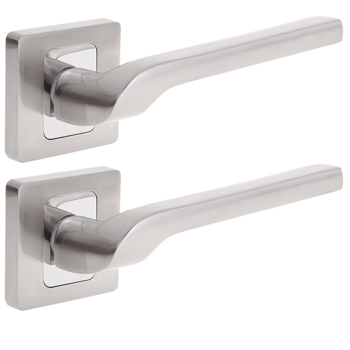 Maner usa Premium Luga, Satyna/Chrom, Kwadrat, 38-45mm