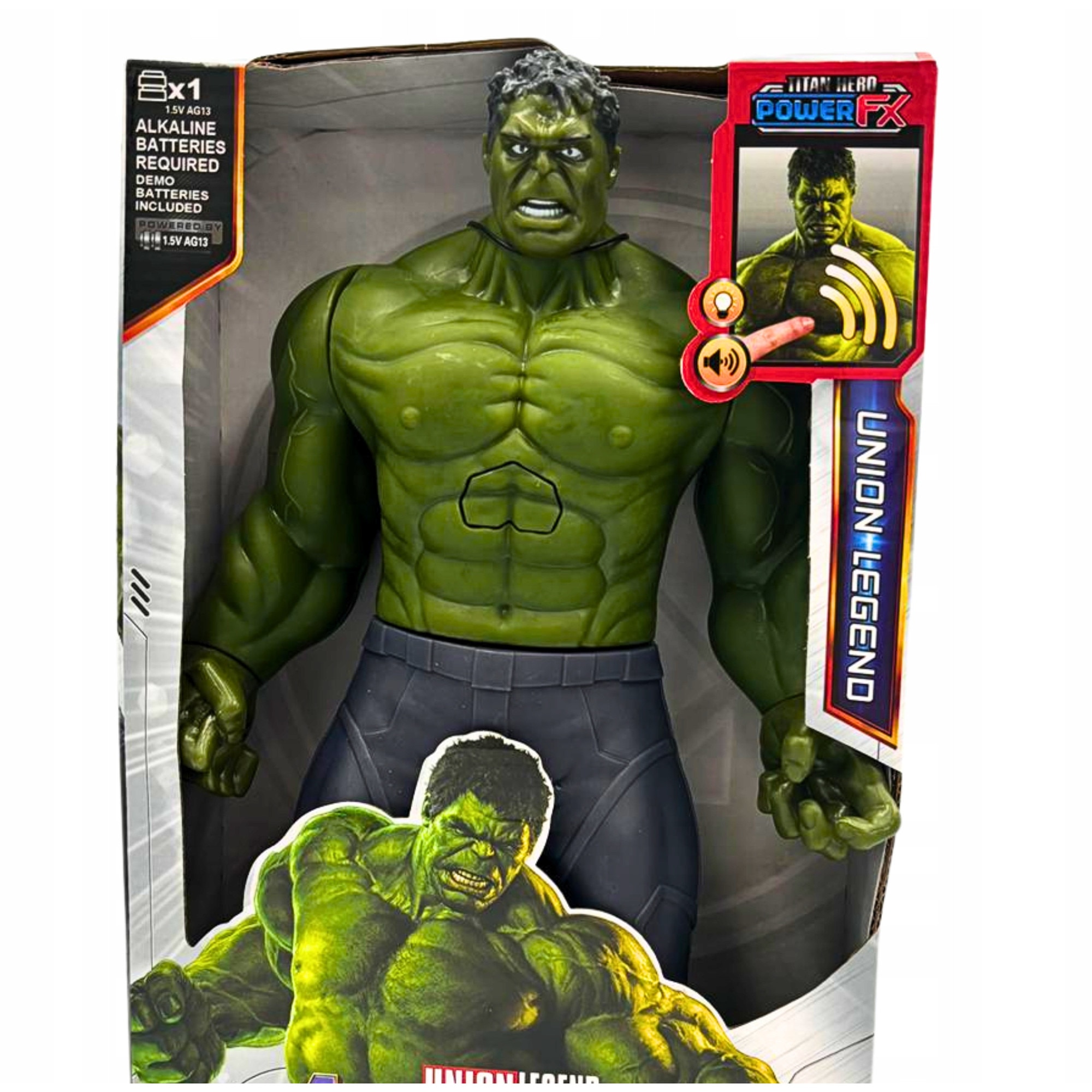 Figurina interactiva Hulk, Titan Hero, 30 cm, efecte sonore