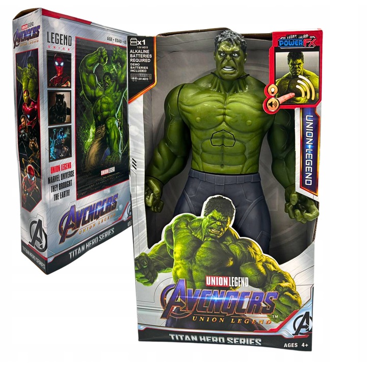 Интерактивна фигурка Хълк, Титан Хиро, 30 см, звукови ефекти, за деца 4+