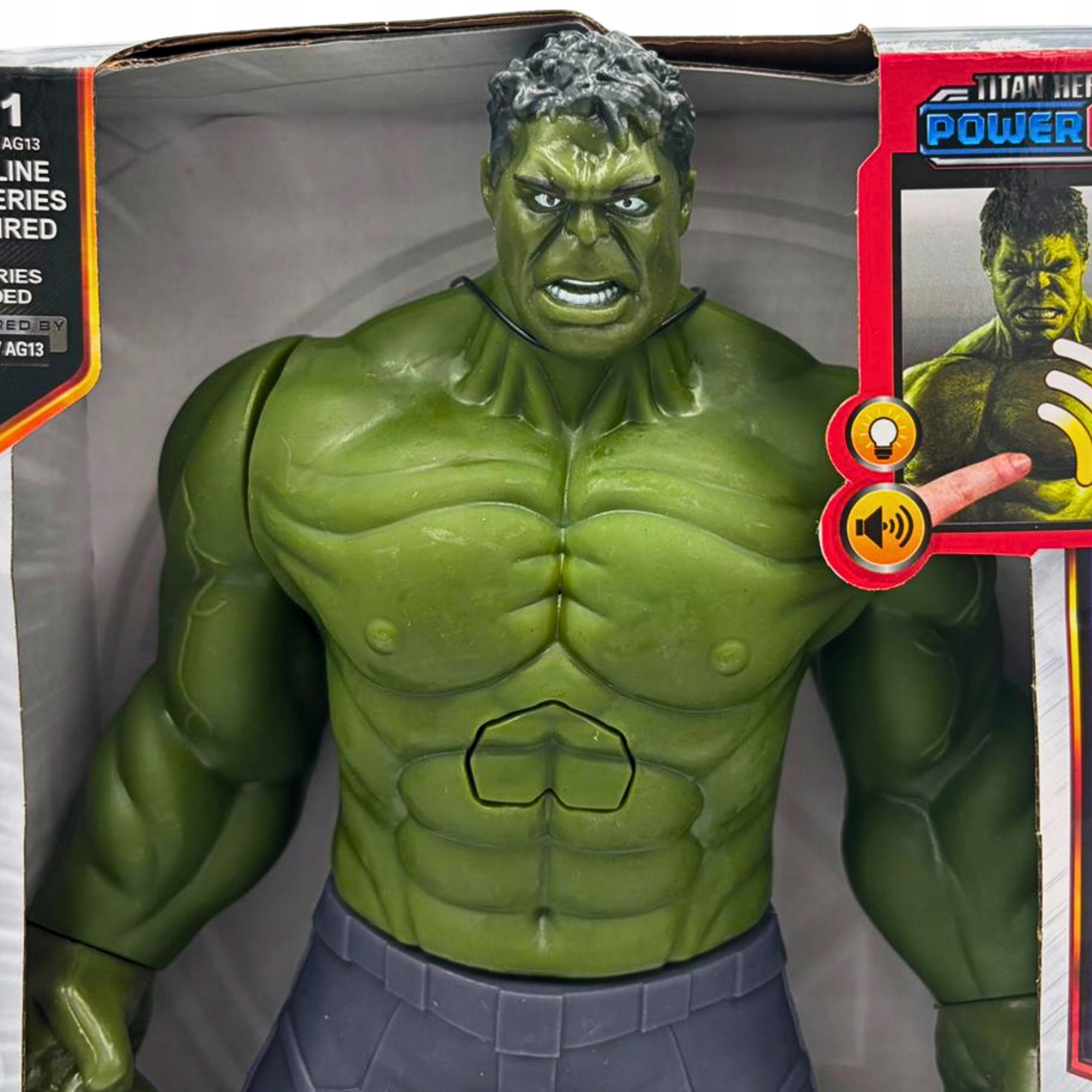 Figurina interactiva Hulk, Titan Hero, 30 cm, efecte sonore