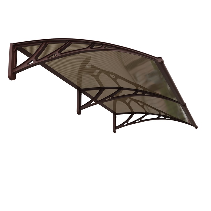 Copertina de ușă MAPROFI, brate maron, policarbonat 6mm, 240x80cm