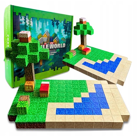 Set de constructie magnetice Module World, 128 piese, diverse ...