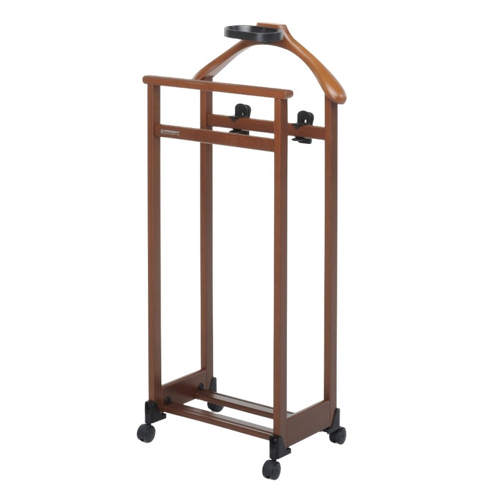 Закачалка за дрехи Foppapedretti L'INDOSSATORE, масивно буково дърво, кафява, 103x46 см, рамка за панталони