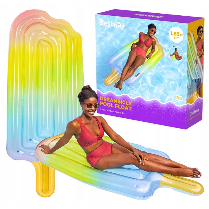 Saltea Gonflabila Pentru Piscina, Inghetata, Multicolor