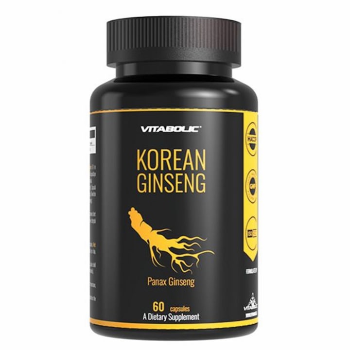 Korean Ginseng Panax Ginseng Vitabolic – 60 capsule extract natural pentru energie, vitalitate si adaptogen