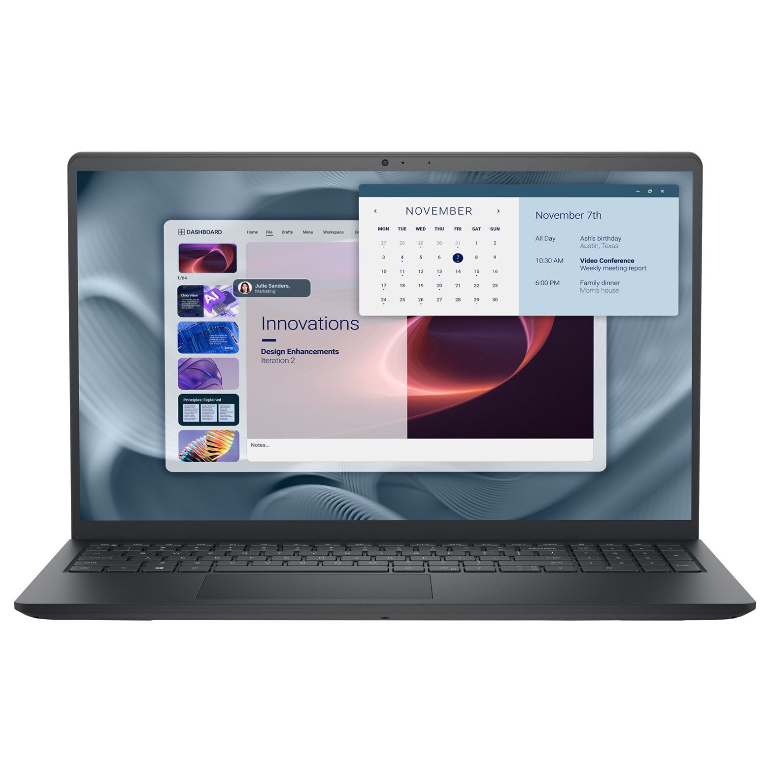 Laptop DELL Pro 15, 15.6" Full HD, Intel® Core™ i7 1355U pana la 5 GHz, 16 GB RAM DDR5, 512 GB SSD, Intel® UHD Graphics, Windows 11 Pro, Carbon Black 512 GB