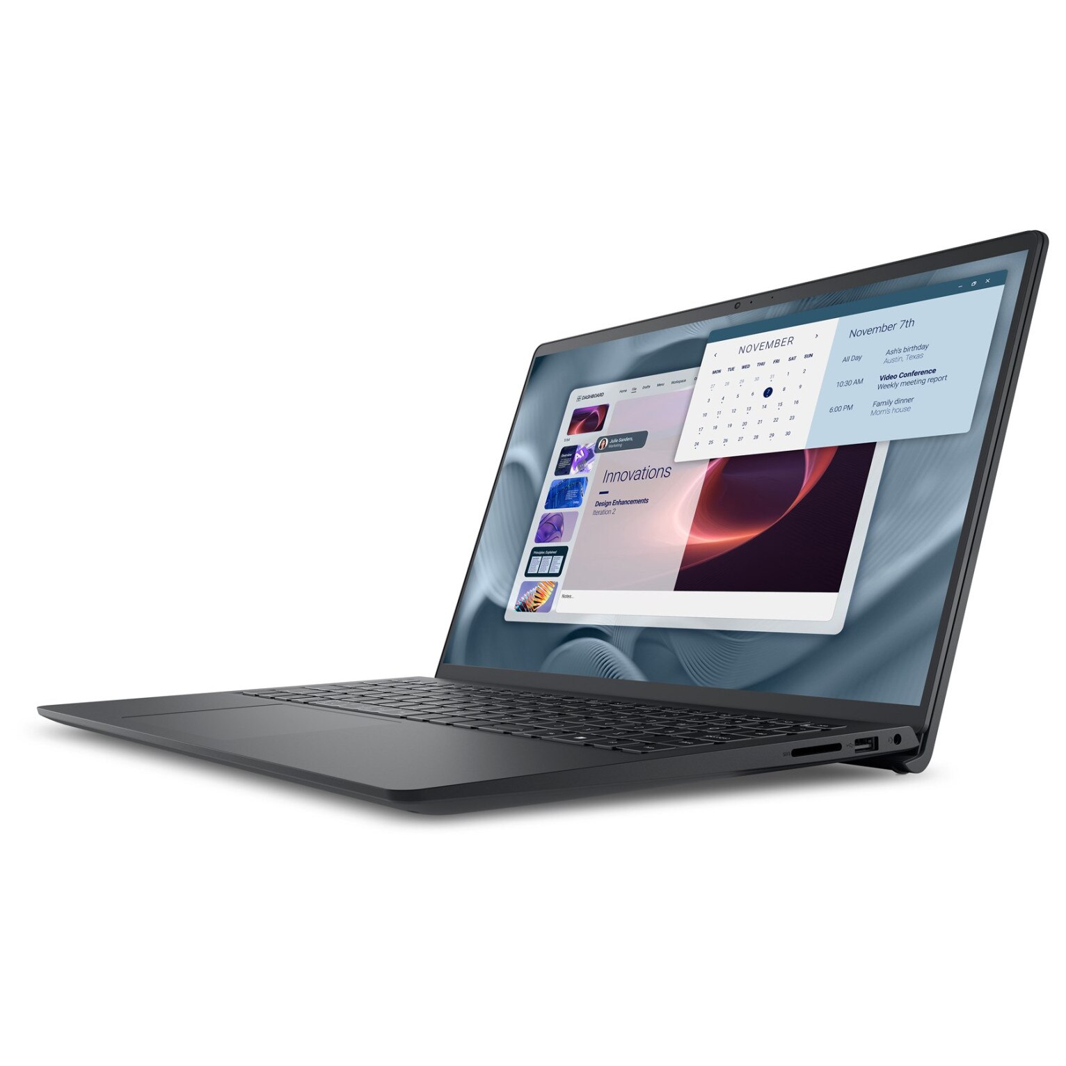 Laptop DELL Pro 15, 15.6" Full HD, Intel® Core™ i7 1355U pana la 5 GHz, 16 GB RAM DDR5, 512 GB SSD, Intel® UHD Graphics, Windows 11 Pro, Carbon Black 512 GB