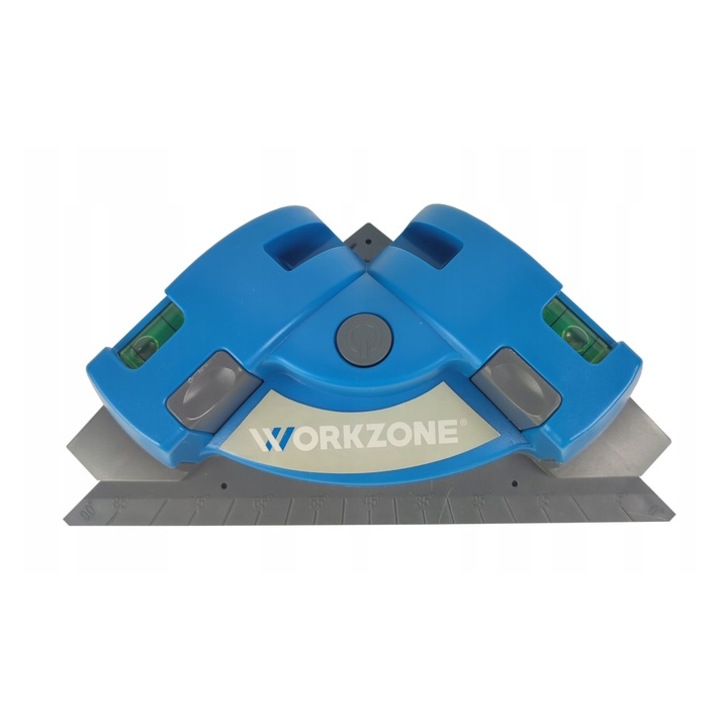 Nivela laser unghiulara Workzone, 2 linii, 90 grade, albastru, 150x150x190mm