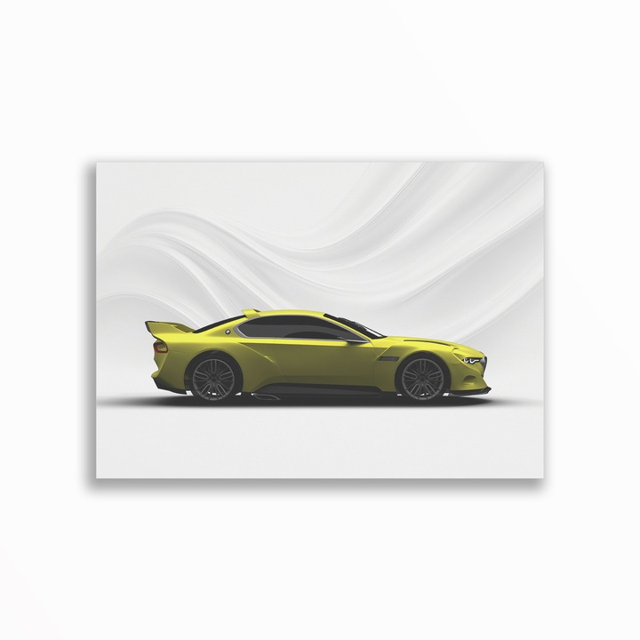 1494 2015 BMW 30 CSL, Премиум Платно за Кола – Минималистичен Дизайн, 30 x 40 см, Без Рамка