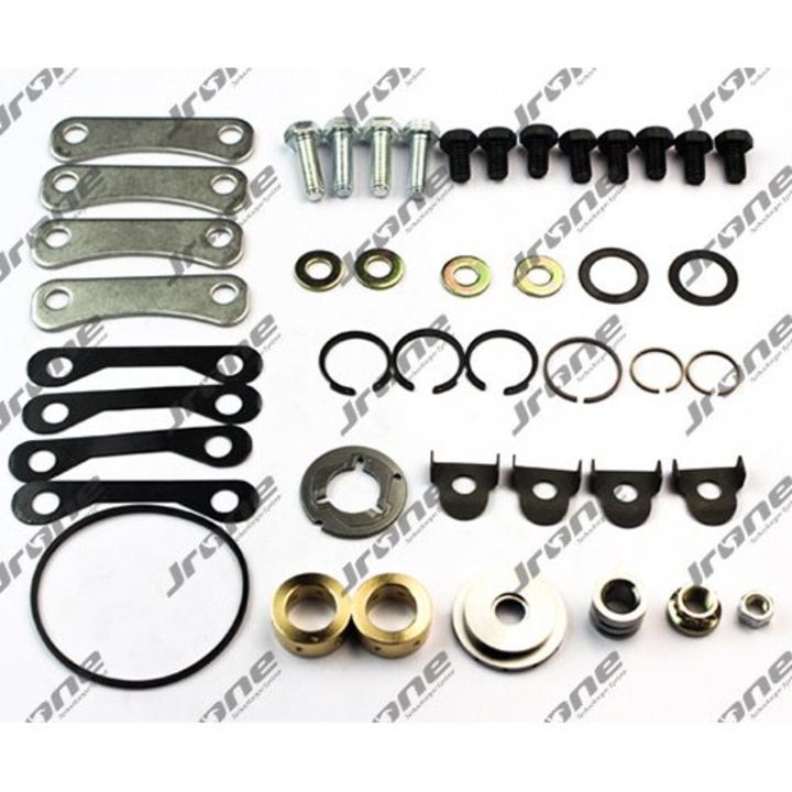 Set reparare turbocompresor JRONE T18A, 2 rulmenti, 5 segmente, 1 o-ring, 4 suruburi 5/16-18x25, 8 suruburi 5/16-18x13